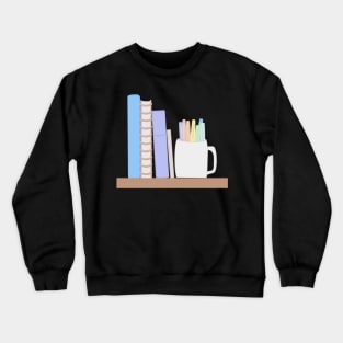 Pastel Bookshelf Crewneck Sweatshirt